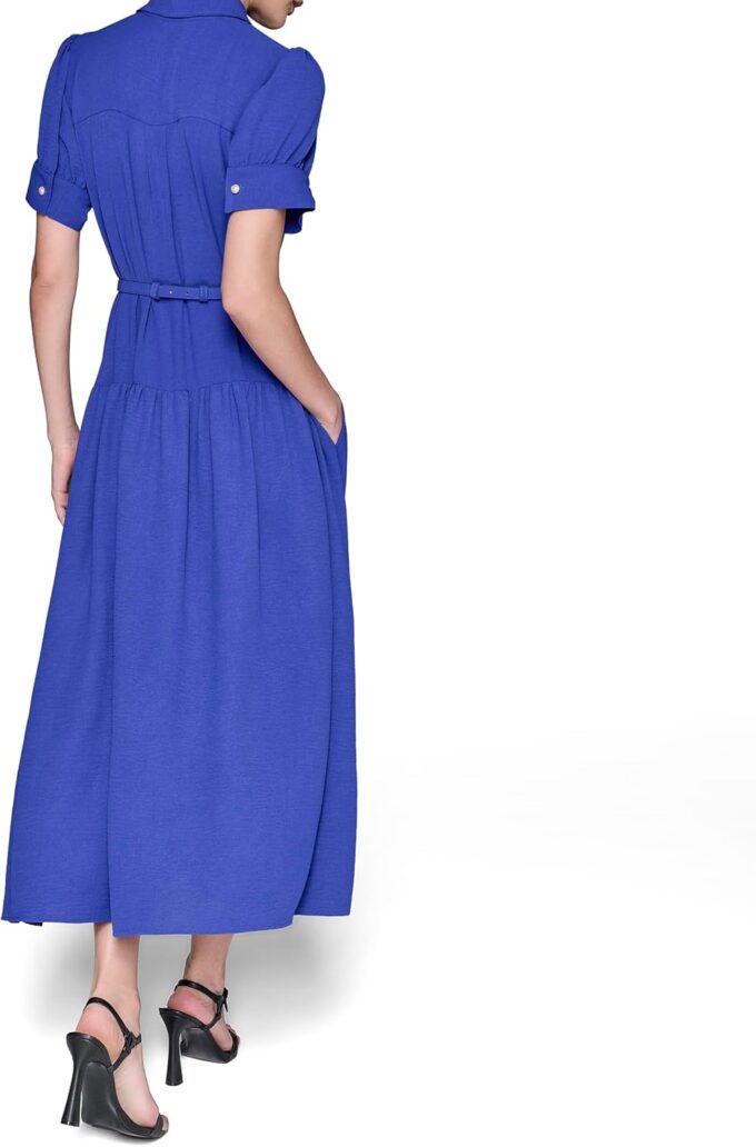 KARL LAGERFELD Women's Short Sleeve Collared Shirtdress – Bild 4