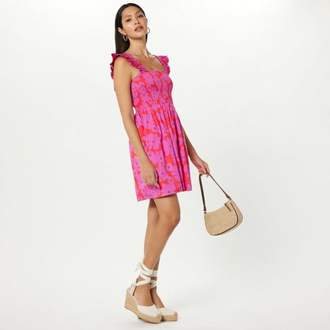 The Drop Women's Kari Ruffled-Shoulder Smocked Mini Dress – Bild 4