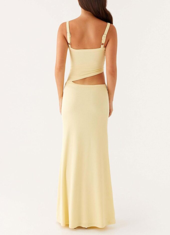 Womens Elegant Spaghetti Strap Maxi Dress Backless Cut Out Bodycon Summer Cami Dress Sexy Formal Cocktail Dresses – Bild 5
