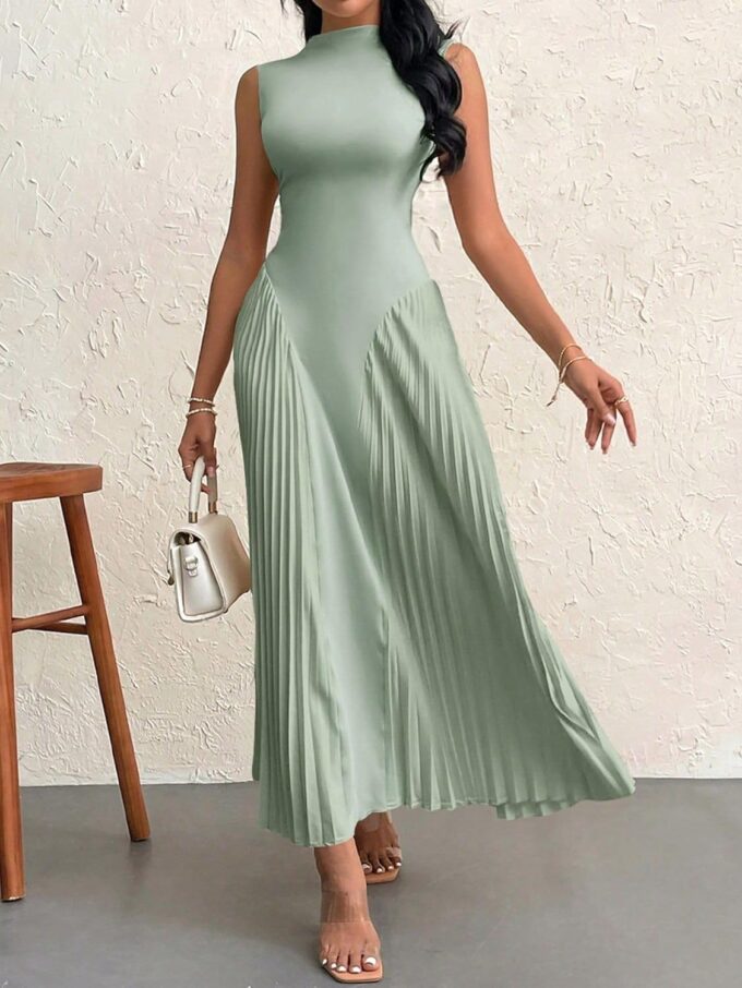 SISKIN Women Elegant Pleated Tight-Fitting A-Line Dress,Summer Dresses for Women,Tea Party Dress – Bild 2