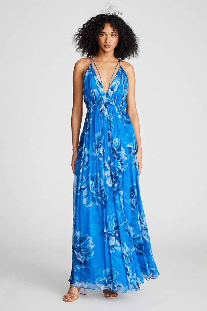 HALSTON Women's Mindy Gown in Printed Chiffon – Bild 2
