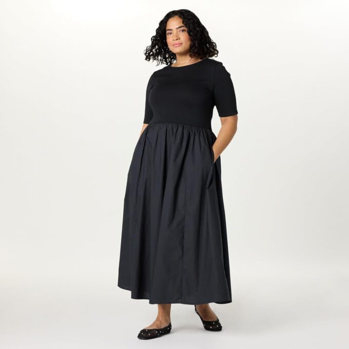 The Drop Women's Barrett Short Sleeve Mixed Media Dress – Bild 5