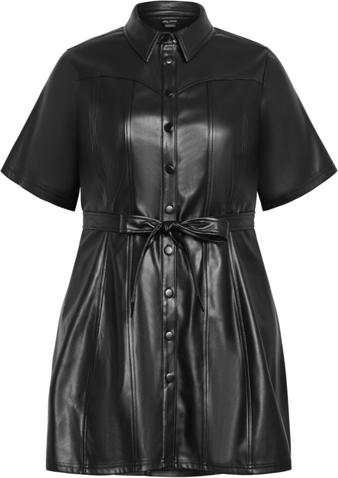City Chic Women's Dress-pu Hunter – Bild 5