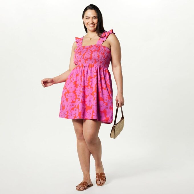 The Drop Women's Kari Ruffled-Shoulder Smocked Mini Dress – Bild 7
