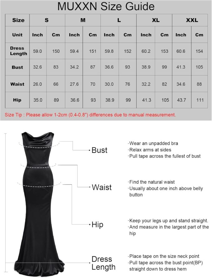 MUXXN Women's 30s Brief Elegant Mermaid Sleeveless Gowns Formal Evening Dress – Bild 7