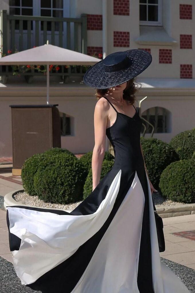 Women‘s Maxi Summer Dress Patchwork Pleated Italian Wedding Guests Dresses EEM112 – Bild 5