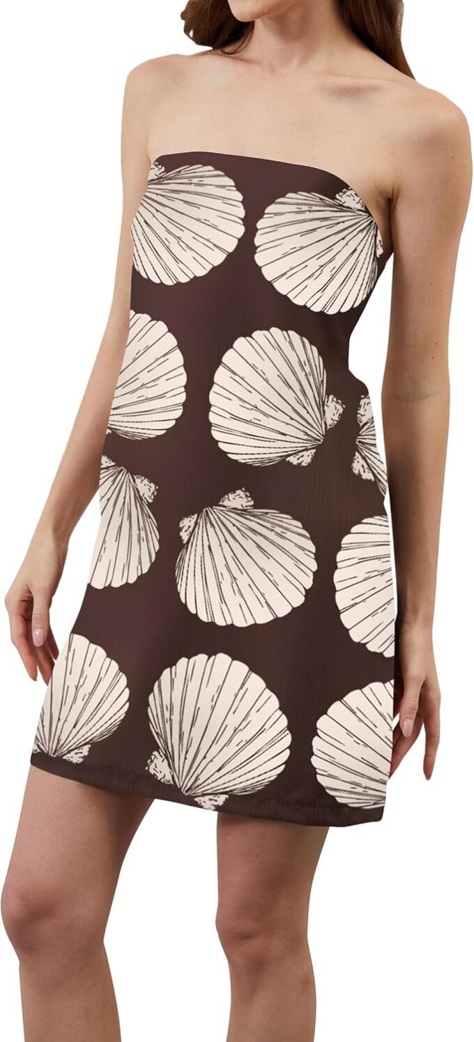Women Strapless Tube Mini Dress Summer Casual Boho Floral Print Sleeveless Backless Going Out Beach Short Dress – Bild 3