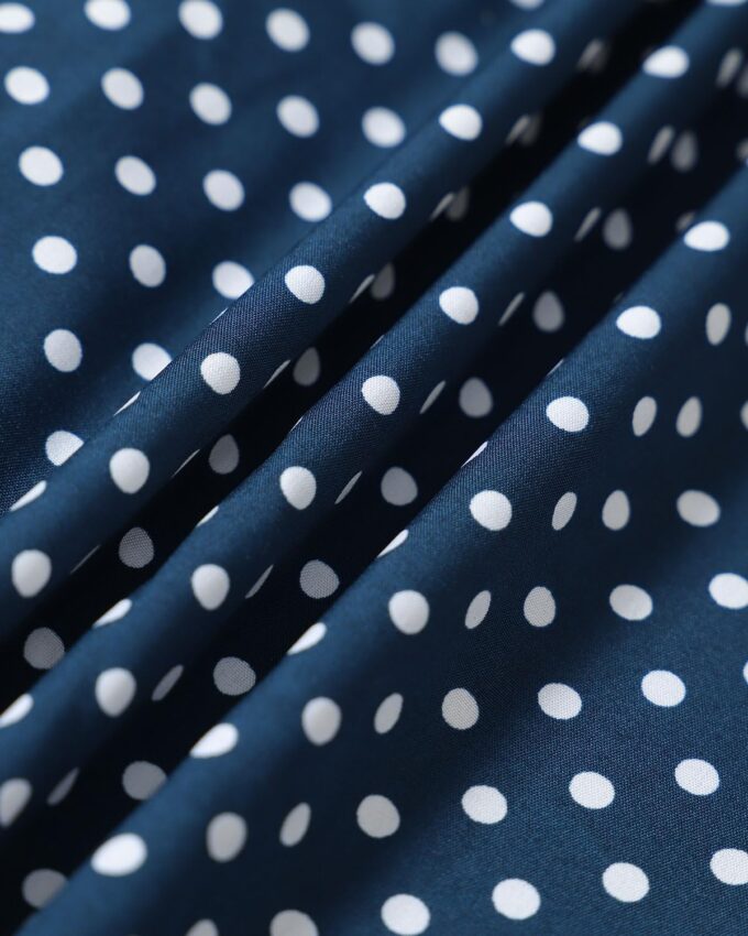 Women Summer Dresses Deep V Neck Polka Dot Prined Splice Lace Dress Elegant Cotton for Party – Bild 7