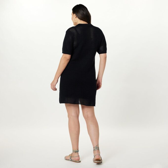 The Drop Women's Melia Collared Crochet Micro Mini Dress – Bild 6