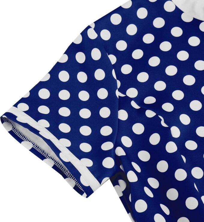 50s Style Dresses for Women Vintage Polka Dot Short Sleeve Tie Neck Swing Dress Midi Prom Retro 1950s Dress – Bild 6