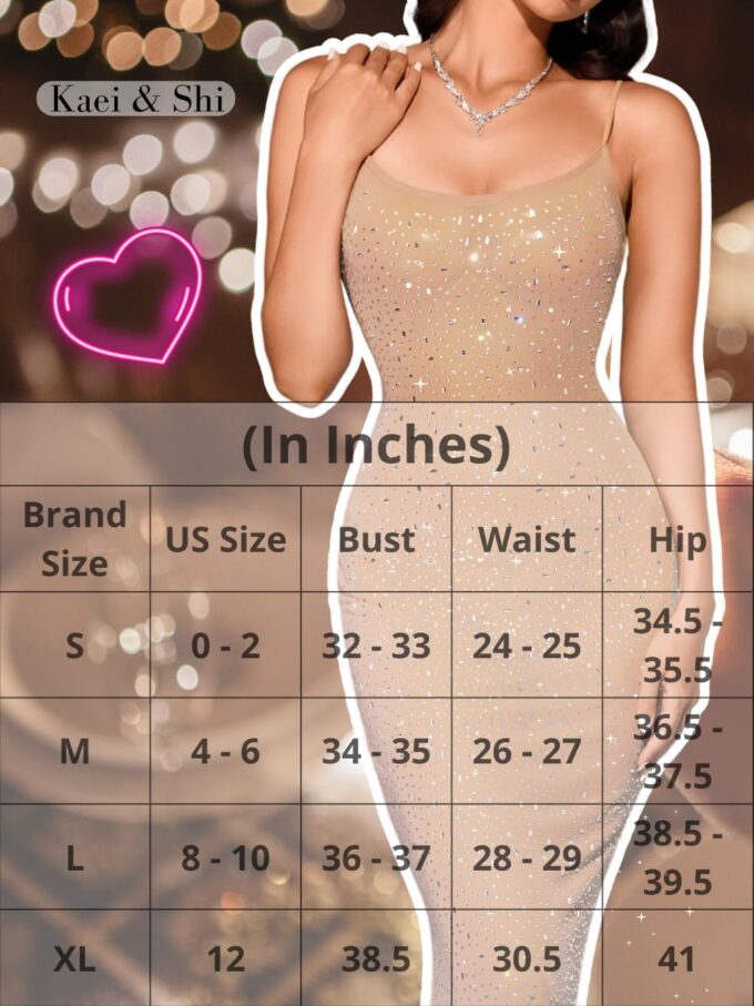 Kaei&Shi Rhinestone Mesh Dress,Glitter Sparkly Embellished Sheer Maxi Dresses,Sexy Birthday Outfit for Women Cocktail Party – Bild 7