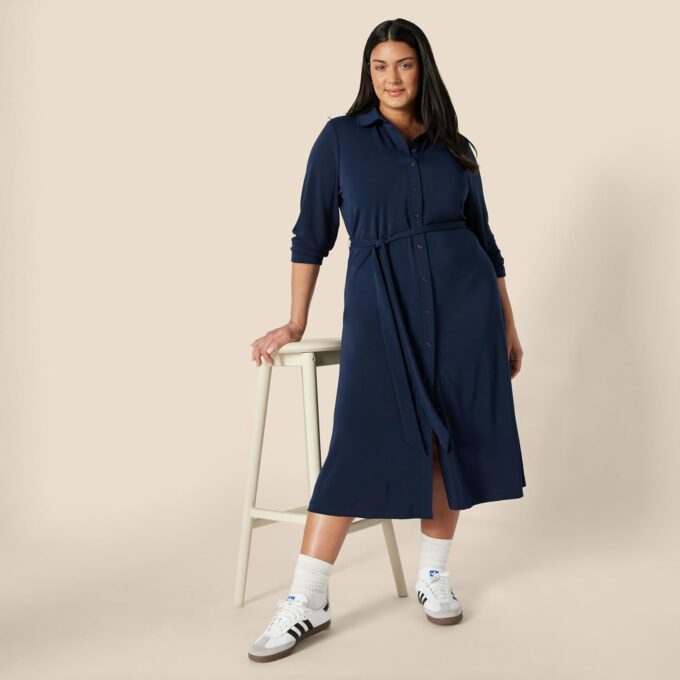 Amazon Essentials Women's Regular-Fit Matte Jersey Midi Length Dress – Bild 7