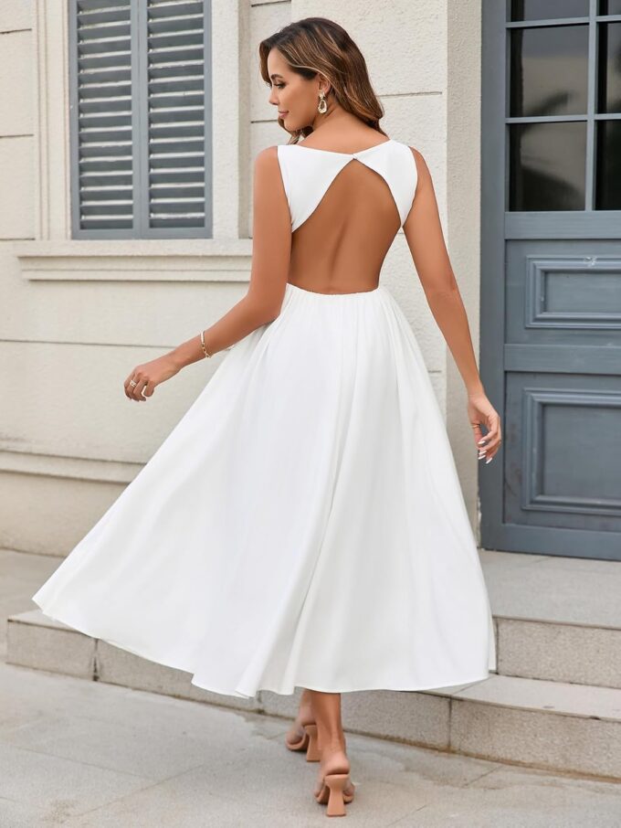 KUTUMAI Women Summer Sleeveless Maxi Dress Casual Vacation Sundress Tank Flowy Long Formal Wedding Guest Dresses 2025 – Bild 3
