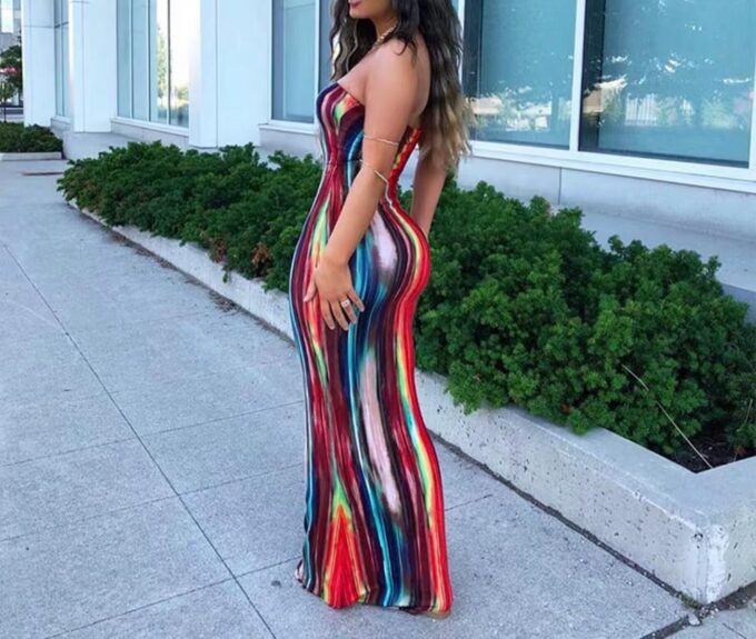 Women's Bodycon Tube Top Maxi Dress Backless Club Wear Clothing for Women Sexy – Bild 6