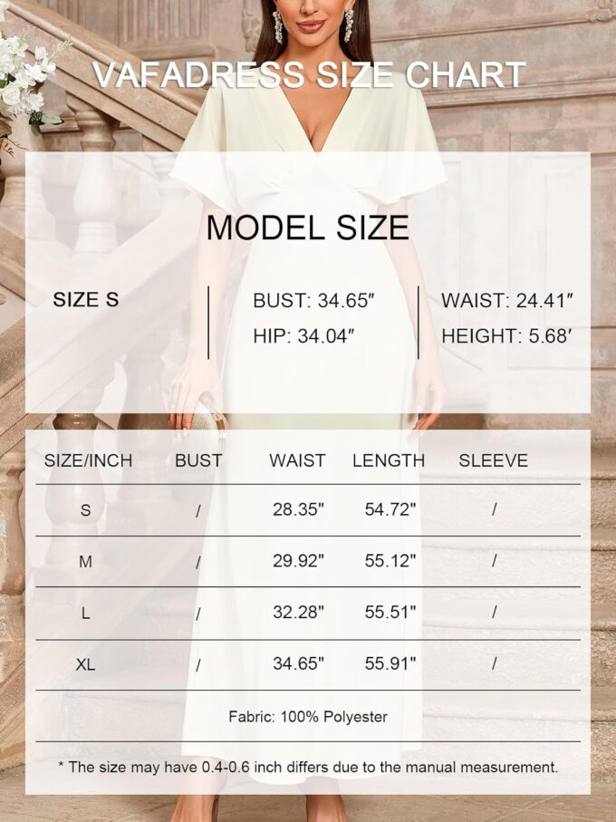 Women's 2025 Satin Dress Elegant Deep V Neck Flutter Sleeve A-Line Gown Cocktail Party Maxi Dresses – Bild 6