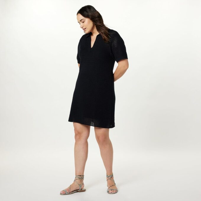 The Drop Women's Melia Collared Crochet Micro Mini Dress – Bild 7
