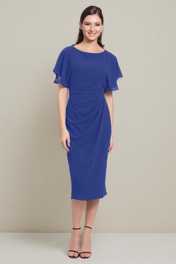 Maggy London Women's Boat Neck Flutter Sleeve Dress Occasion Event Guest of – Bild 4