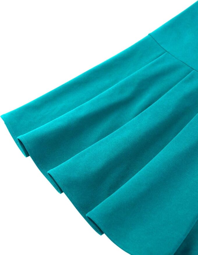 ONTINVA Damen-Kleid mit Peter-Pan-Kragen, für Arbeit, Business, Büro, Outfits, Kleider, Meerjungfrauen-Pailletten, Midi-Etuikleid – Bild 9