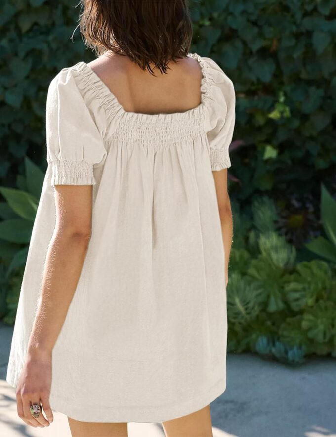 Huaqiao Womens Summer Mini Dress 2025 A-Line Beach Sundress Casual Loose Dress with Pockets – Bild 8