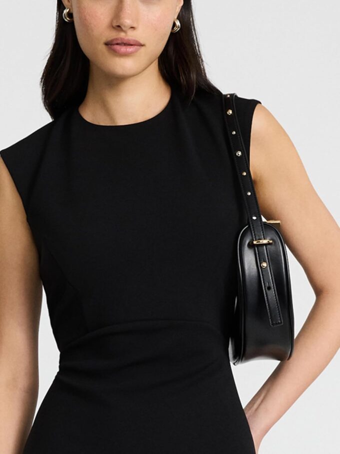 EXPRESS Womens Crew Neck Cap Sleeve Back Zipper MIDI Sheath Dress – Bild 3