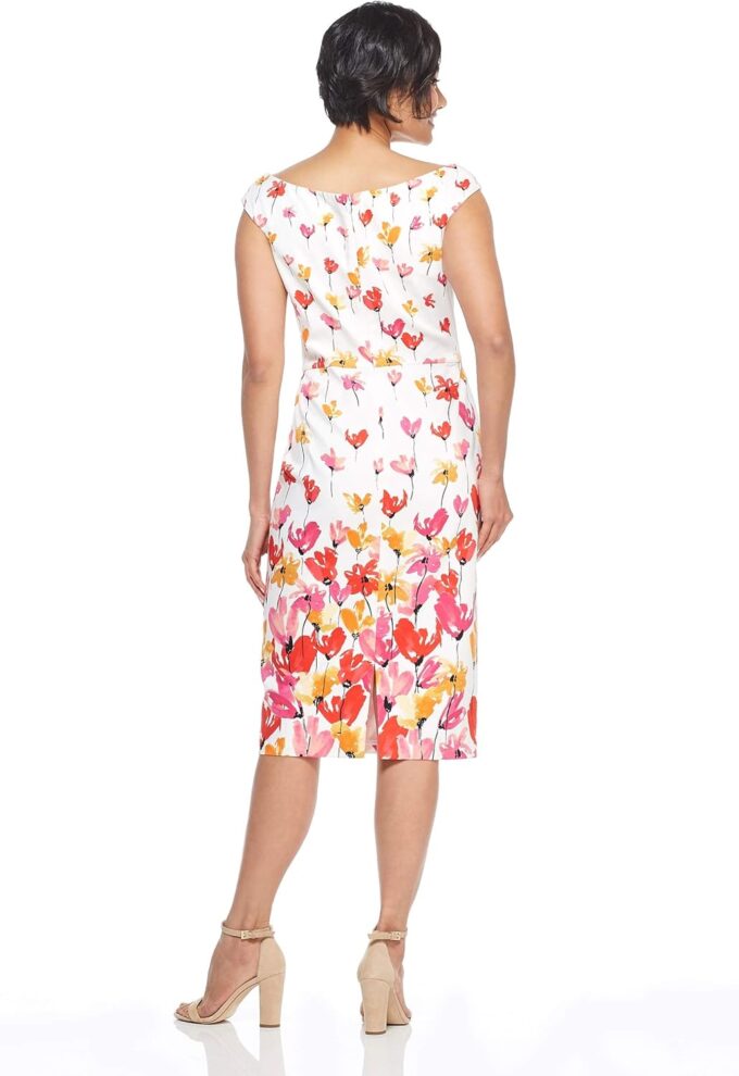 Maggy London Damen Printed Cotton Sheath Dress Lssiges Kleid – Bild 2