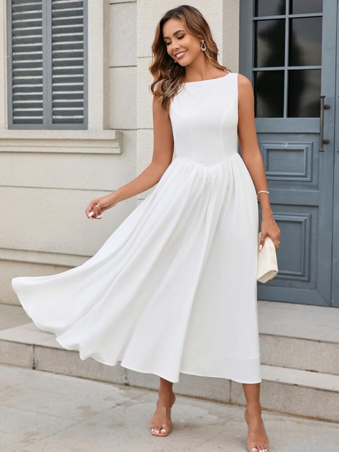 KUTUMAI Women Summer Sleeveless Maxi Dress Casual Vacation Sundress Tank Flowy Long Formal Wedding Guest Dresses 2025 – Bild 4
