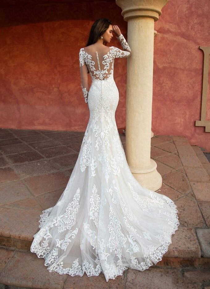 Beach Wedding Dresses for Bride 2025 Long Sleeve Lace Boho Bridal Gowns for Women WDW001 – Bild 3