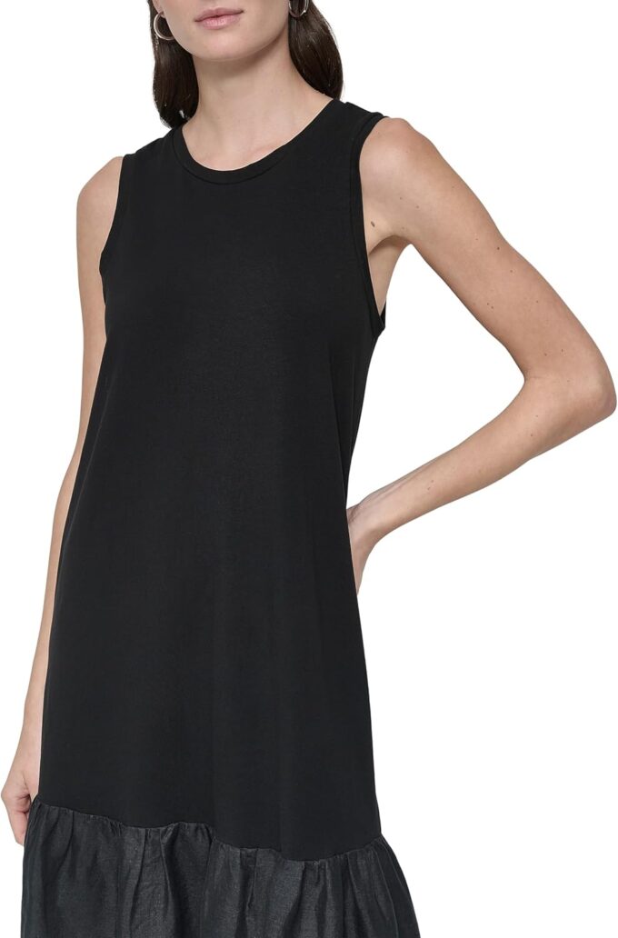 DKNY Women's Lightweight Cotton Stretch Linen Dress – Bild 2
