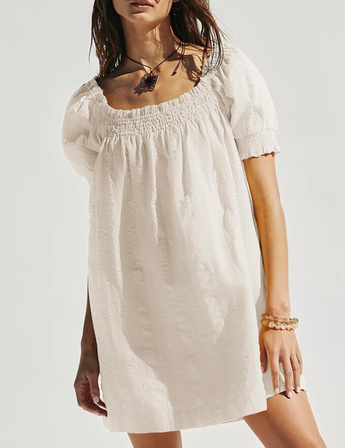 Huaqiao Womens Summer Mini Dress 2025 A-Line Beach Sundress Casual Loose Dress with Pockets – Bild 4