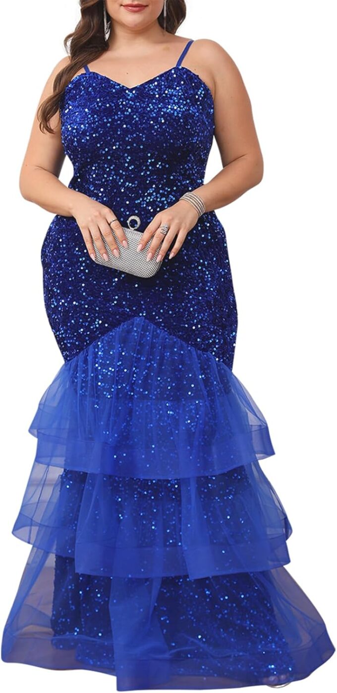 Women Sexy Sleeveless Sequin Mesh Patchwork Maxi Dress Red Plus Size Sling Cocktail Party Formal Gowns