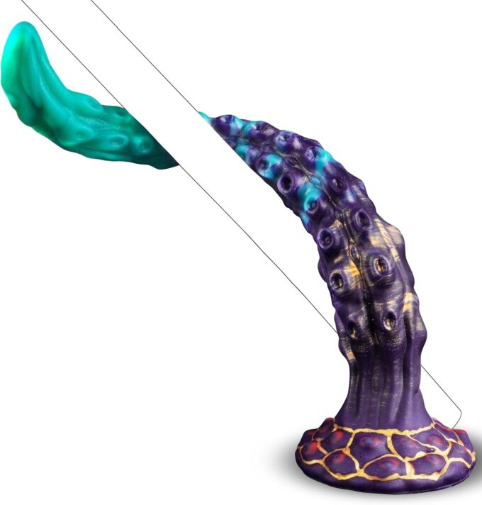 Tentakel XXL Dildo 35cm Monster Anal Dildo mit Saugnapf Weiches Silikon Analdildo Groß für Männer und Frauen Realistischer Fantasy Diloschwanz Prostata Stimulation Sexspielzeug für Paare Anal Sextoy