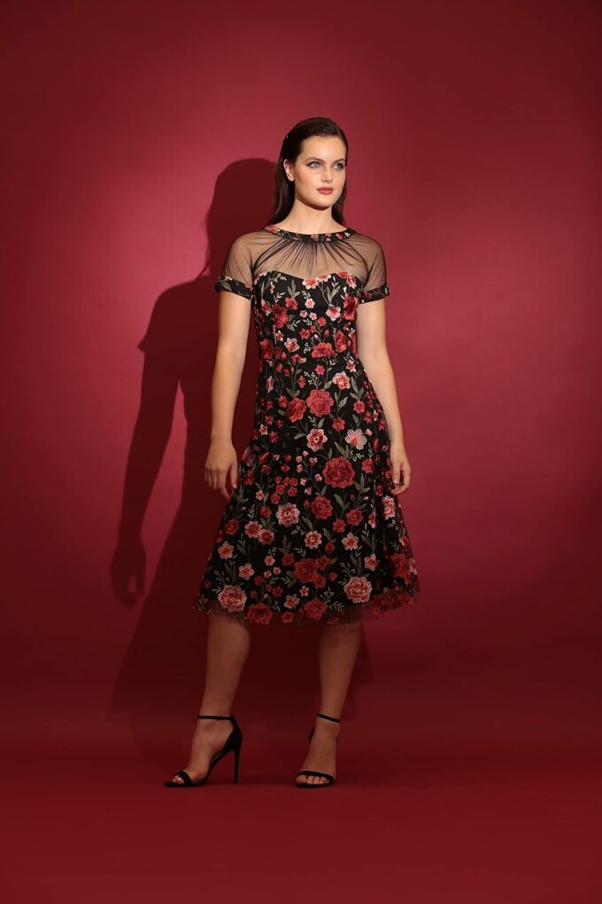 Maggy London Women's Illusion Dress Occasion Event Party Holiday Cocktail Guest of Wedding. – Bild 6