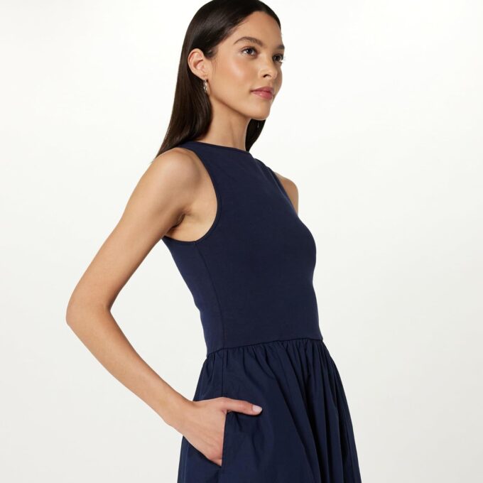 The Drop Women's Dia Mixed Fabric Midi Tank Dress – Bild 3