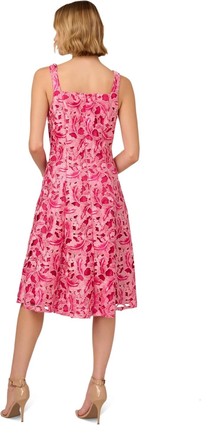 Adrianna Papell Women's Tonal Lace Short Dress – Bild 2