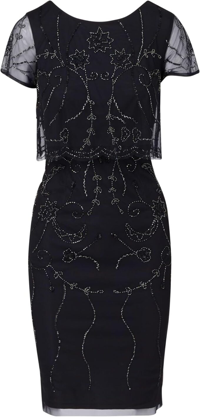 Adrianna Papell Women's Bead Popover Sheath Dress – Bild 5