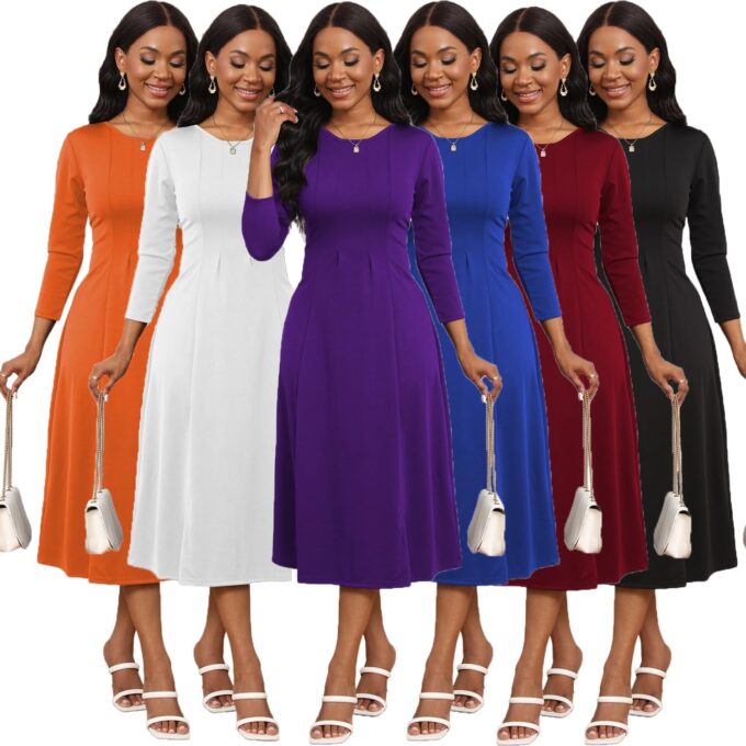 LightlyKiss Damen-Bleistiftkleid, modisch, figurbetont, Kirchenkleid, lässig, Büro, Arbeitskleidung – Bild 8