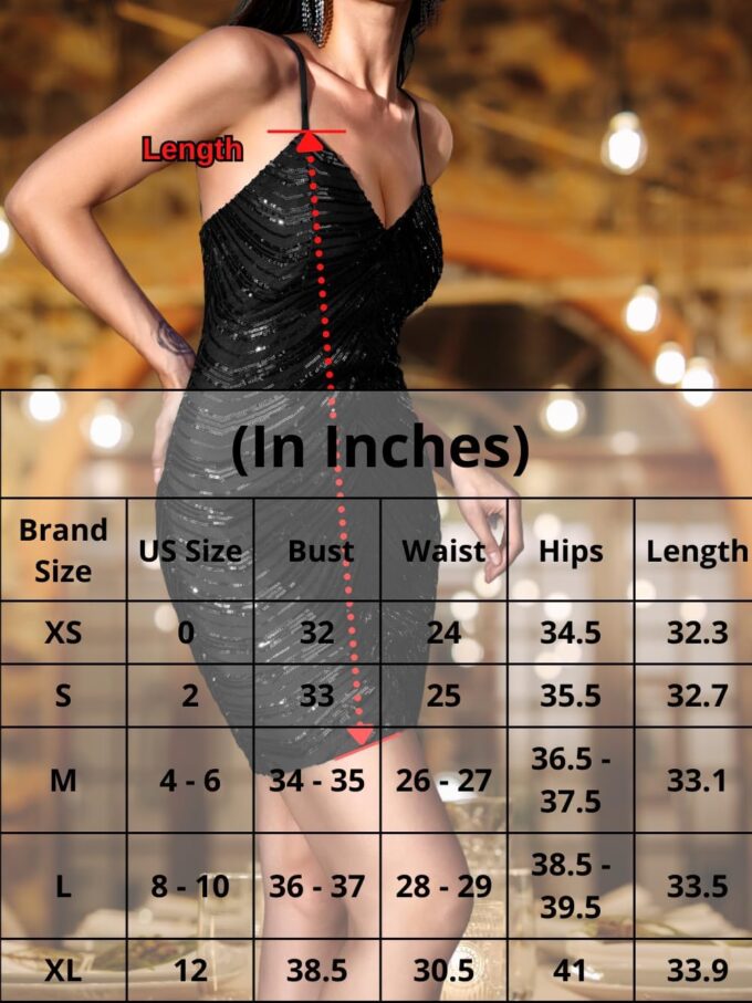 Kaei&Shi Sequin Mini Dress,V Neck Spaghetti Strap Sparkly Prom Dresses for Women,Sexy Birthday Outfit HOCO Cocktail Nye Party – Bild 6