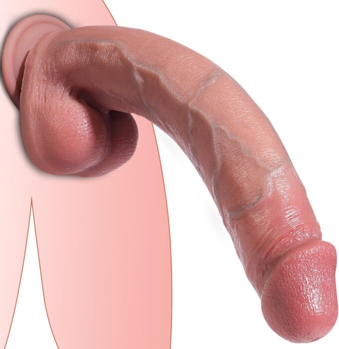 11,4" Realistische große Dildo Sexspielzeuge, Dual-Layer Realistischer Diloschwanz für Frauen, G-Punkt und Anal mit starkem Saugnapf große Erwachsenen-Penis Sexspielzeuge für Frauen Männer und Paare