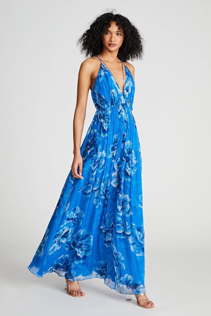 HALSTON Women's Mindy Gown in Printed Chiffon – Bild 3