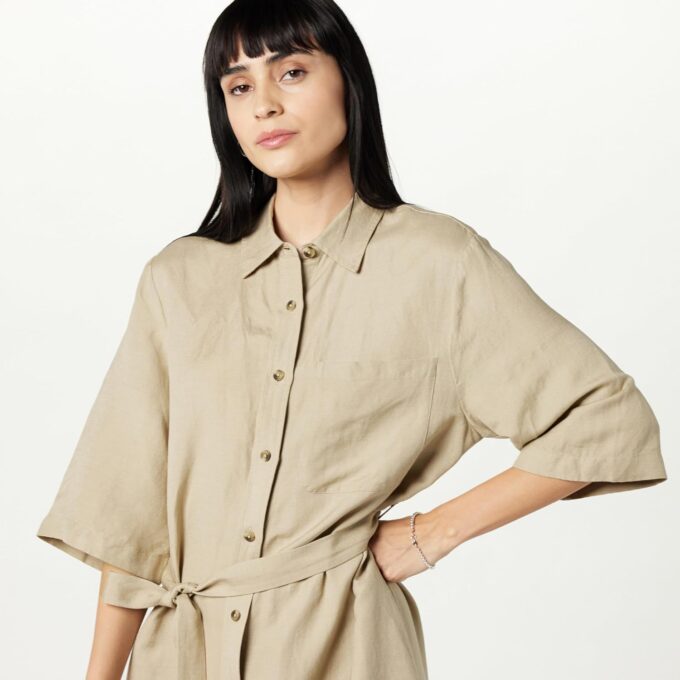 The Drop Damen Langes Hemdkleid Kleider – Bild 3