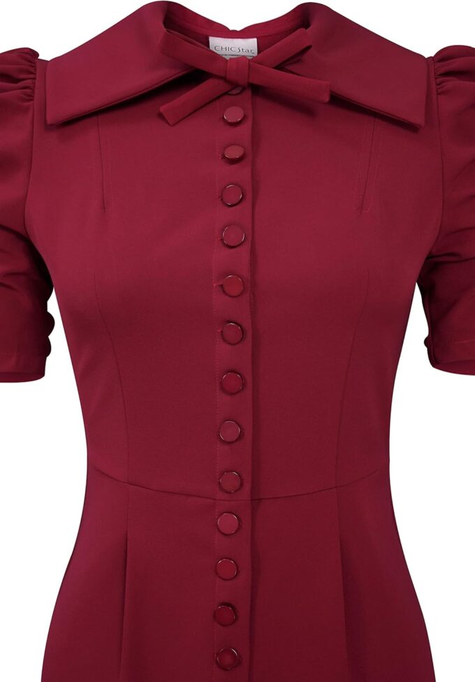 CHIC STAR Womens Button Midi Dress – Bild 4