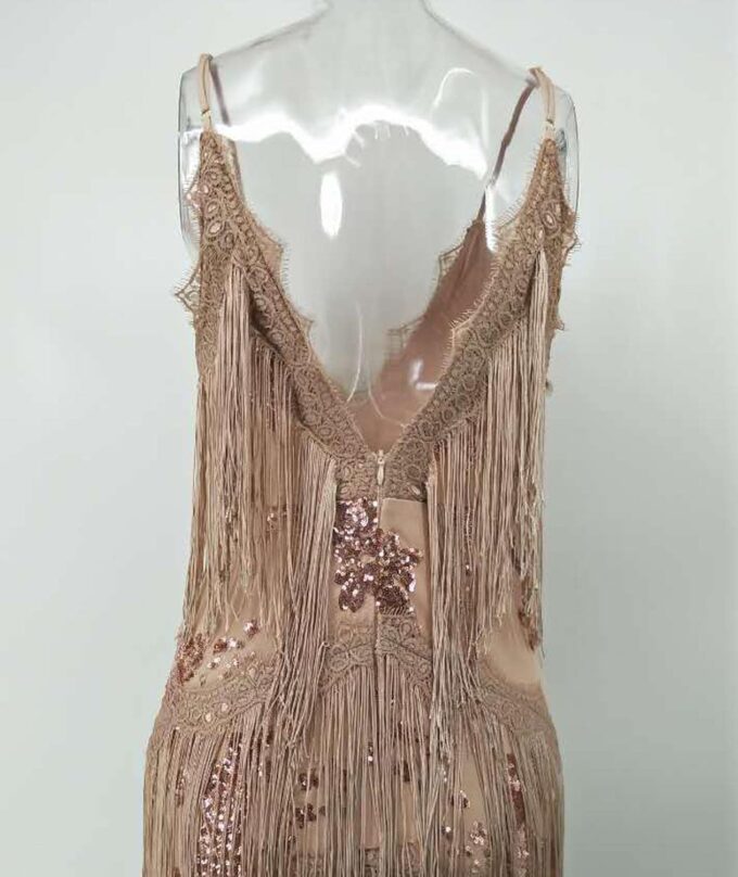 ECDAHICC Women’s Dresses Flapper Dresses 20s Gatsby with All-Over Fringe Mini Dresses – Bild 4