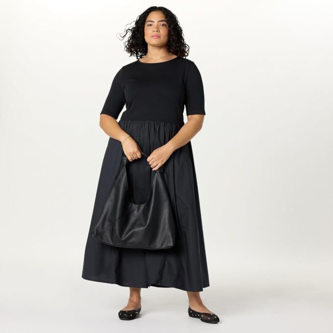 The Drop Women's Barrett Short Sleeve Mixed Media Dress – Bild 7