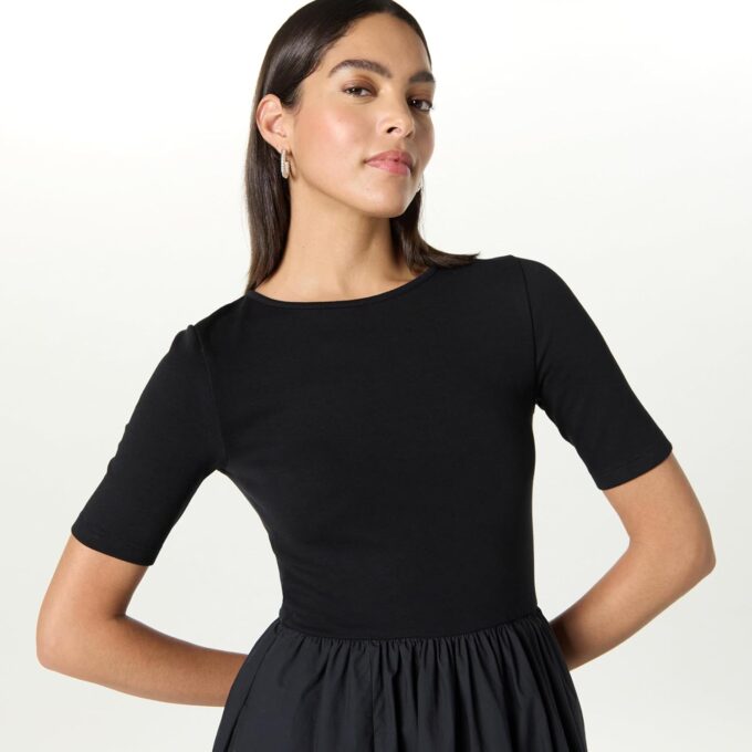 The Drop Women's Barrett Short Sleeve Mixed Media Dress – Bild 3