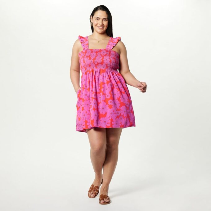 The Drop Women's Kari Ruffled-Shoulder Smocked Mini Dress – Bild 5