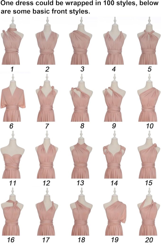 Edaydress Full Length one Dress with Over 100 Styles Multi Ways wrap Convertible Infinity Slit Bridesmaid Dresses – Bild 2