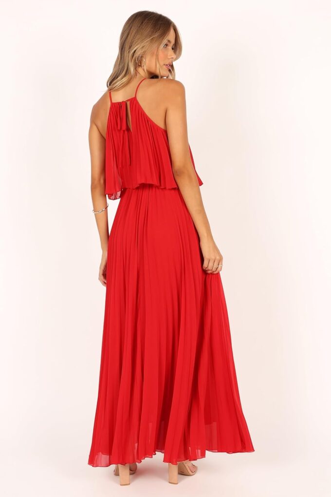 Petal & Pup Women's Gia Pleated Halterneck Maxi Dress – Bild 5