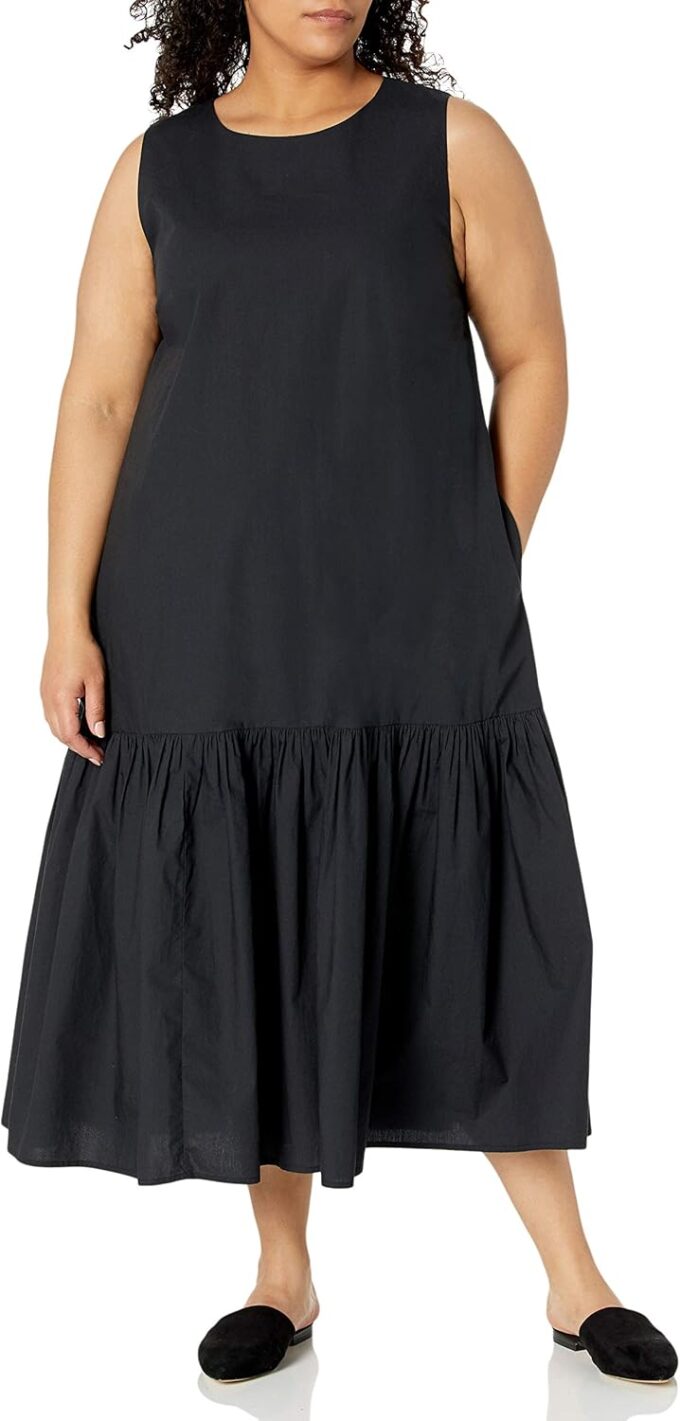 The Drop Women's Ilana Loose Sleeveless Wide-Hem Poplin Maxi Dress – Bild 4