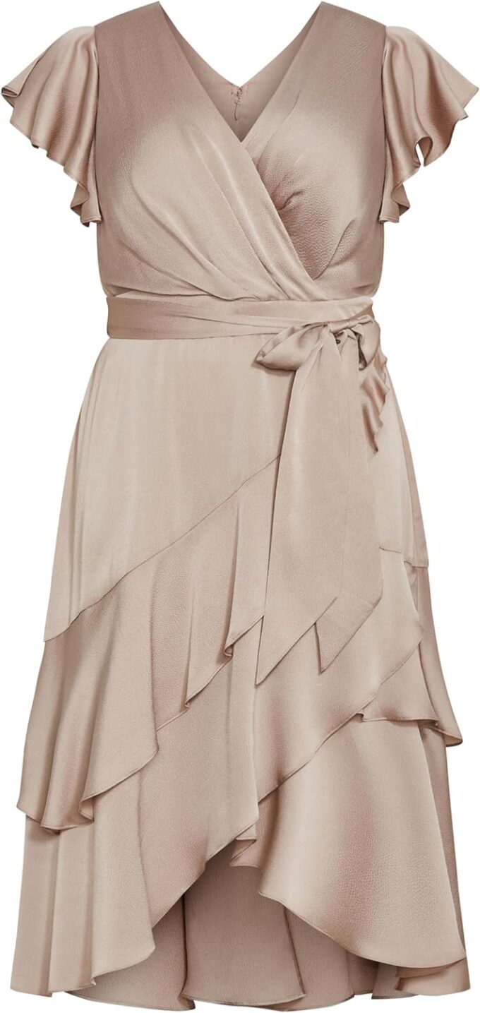 City Chic Women's Plus Size Dress - Flirty Jen Flutter Sleeve Maxi – Bild 5