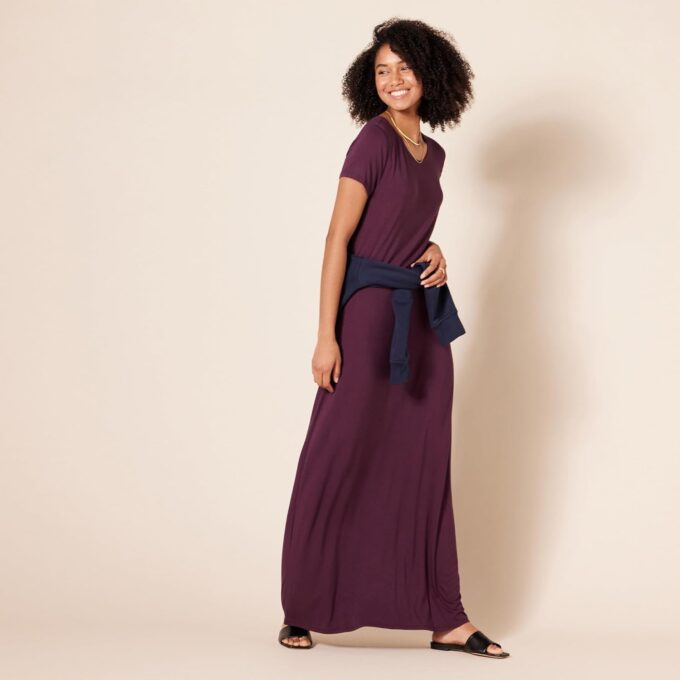 Amazon Essentials Women's Short-Sleeve Maxi Dress, Flowy – Bild 5